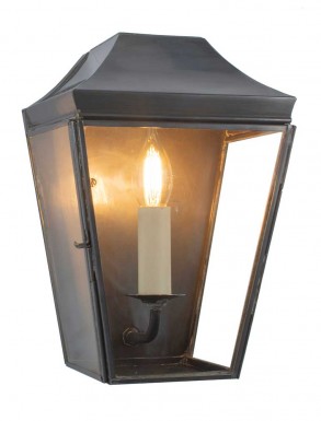 Kemble Outdoor Wall Lantern Small Antique Brass