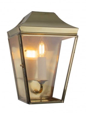 Kemble Outdoor Wall Lantern Small Antique Brass
