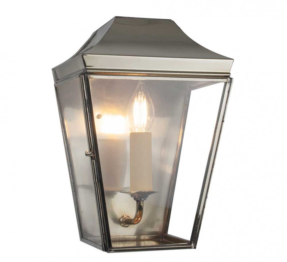 Kemble Outdoor Wall Lantern Small Antique Brass