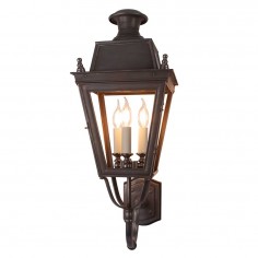 Battledown Wall Lantern Medium (Bottom Wall Mounted) 3 Lights  Dark Antique Brass