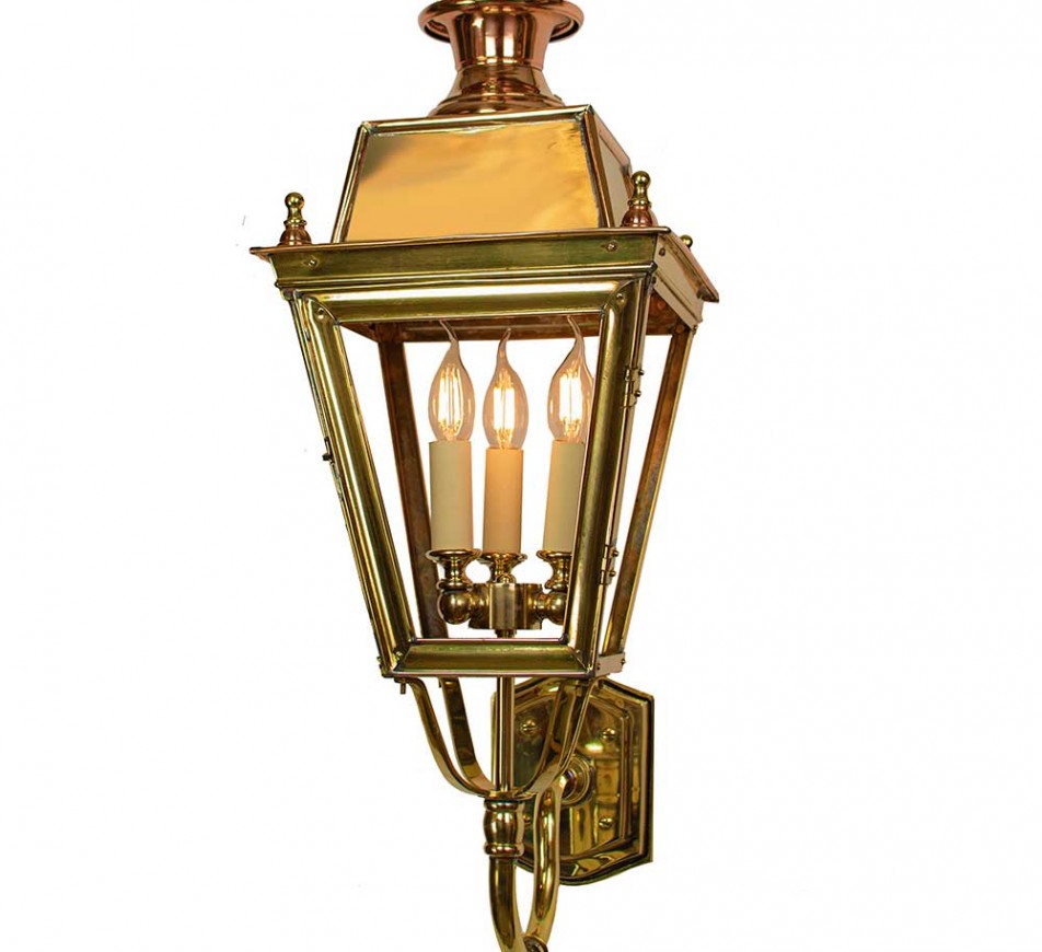 Battledown Wall Lantern Medium (Bottom Wall Mounted) 3 Lights  Dark Antique Brass