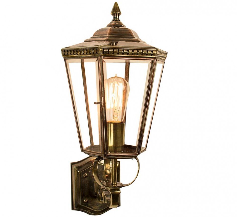 Collins Wall Lantern Antique Brass