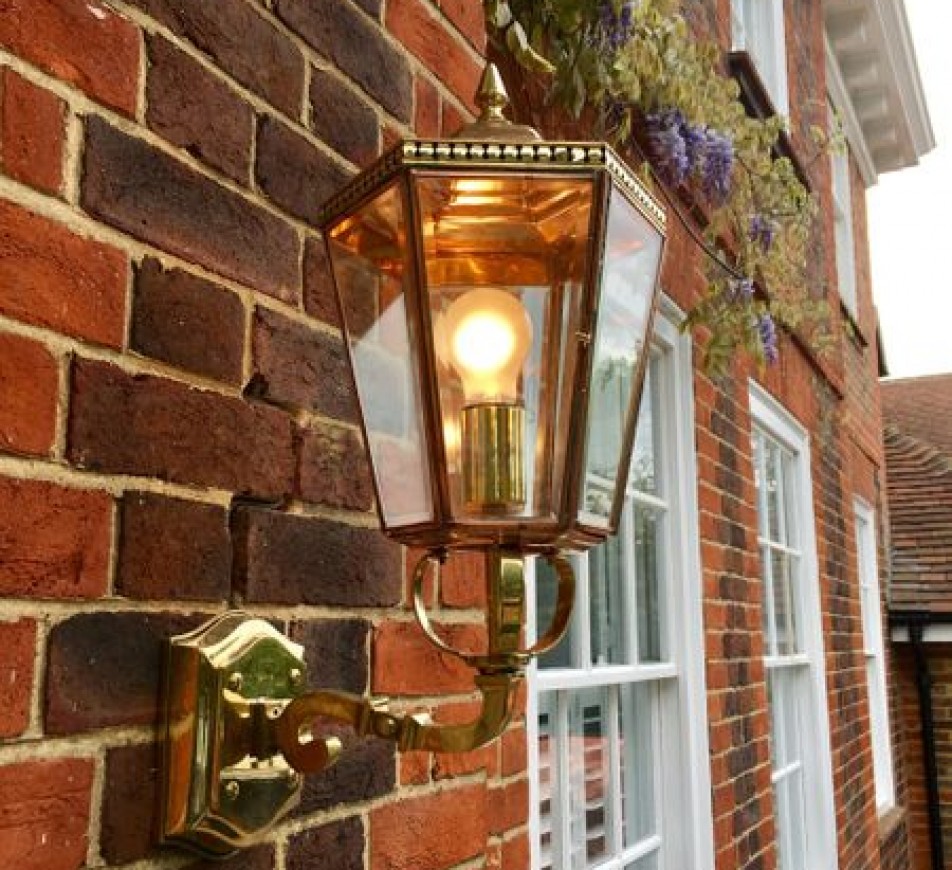 Collins Wall Lantern  Antique Brass