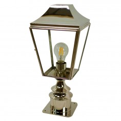 Kemble Pillar Lantern Short Nickel