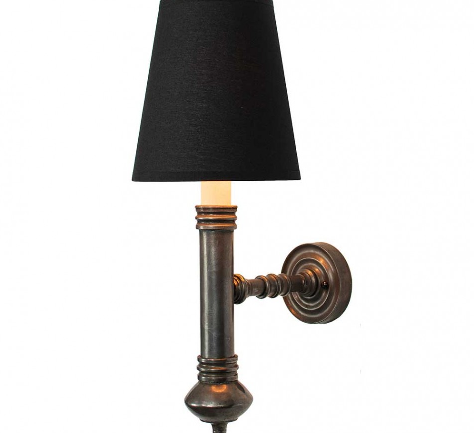 Cheltenham Wall Light with Black Shade