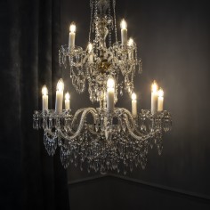 Georgian Chandelier Belgravia 2 tiers, Large
