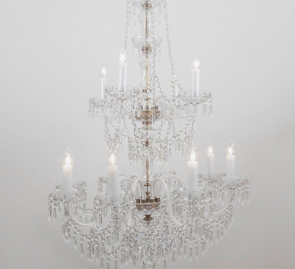 Georgian Chandelier Belgravia 2 tiers, Large