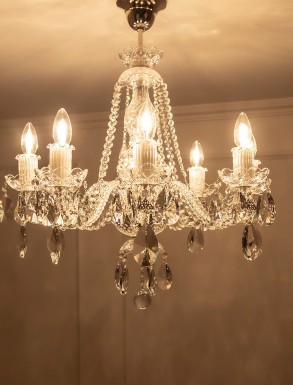 Charlton Crystal Chandelier; 8 arms