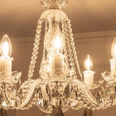 Charlton Crystal Chandelier; 8 arms