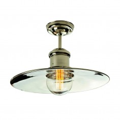 Brent Flush Mounted Pendant Antique Brass