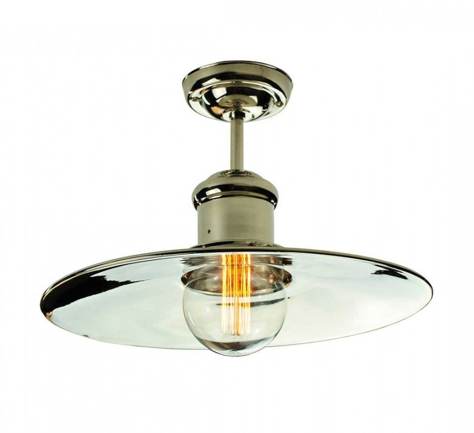 Brent Flush Mounted Pendant Antique Brass