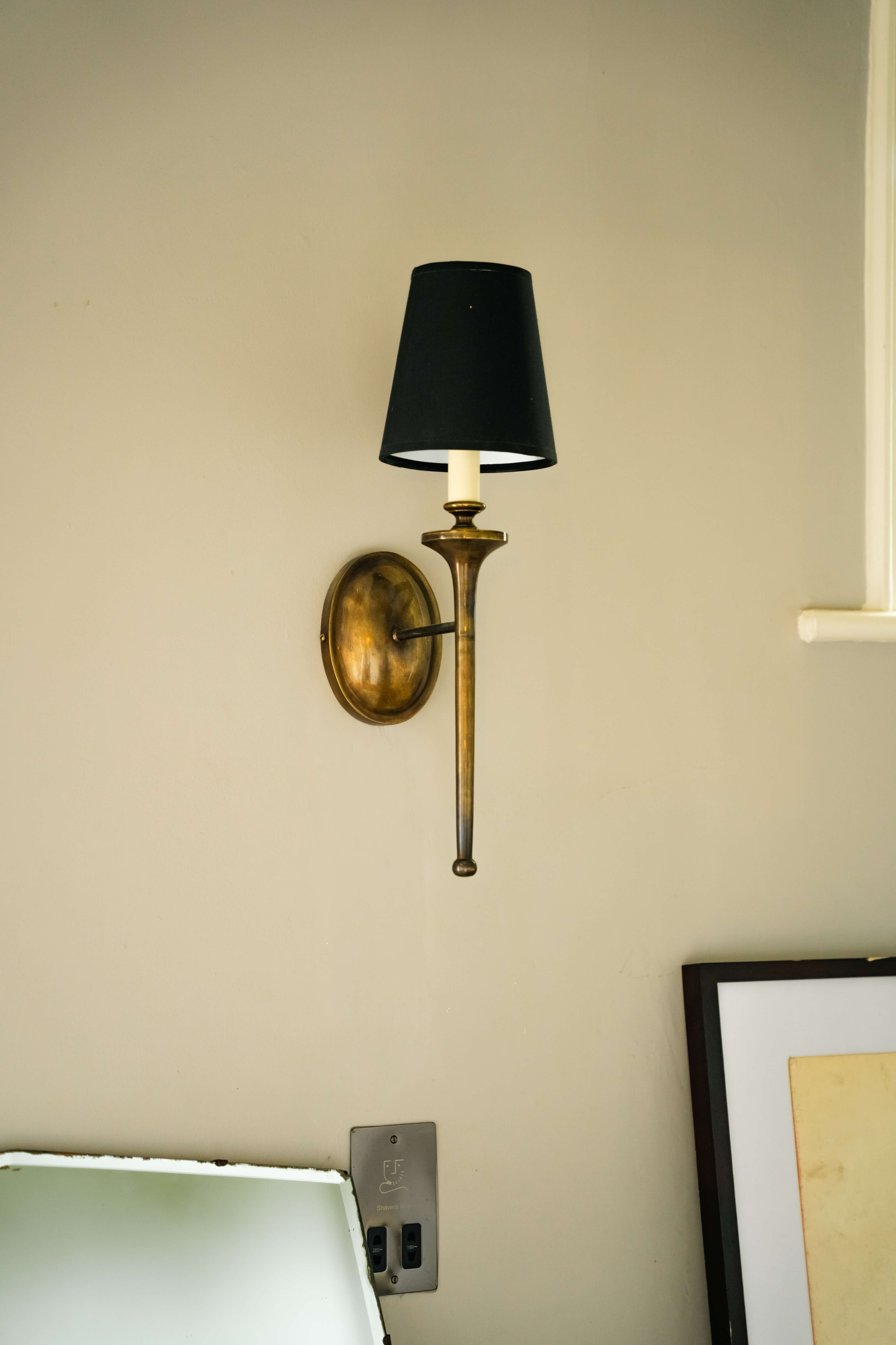 Granham Wall Lamp with Black Shade